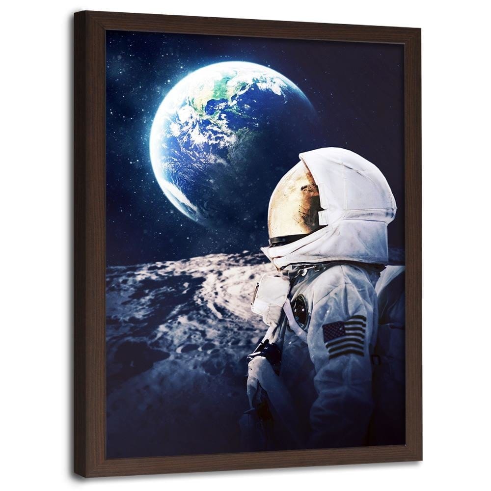 Glezna brūnā rāmī - Galaxy Art Print Blue  Home Trends DECO