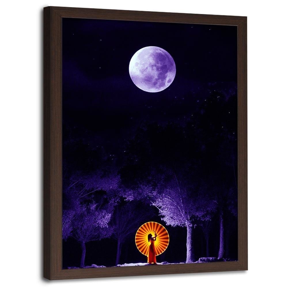 Glezna brūnā rāmī - Giclée Art Print Purple  Home Trends DECO