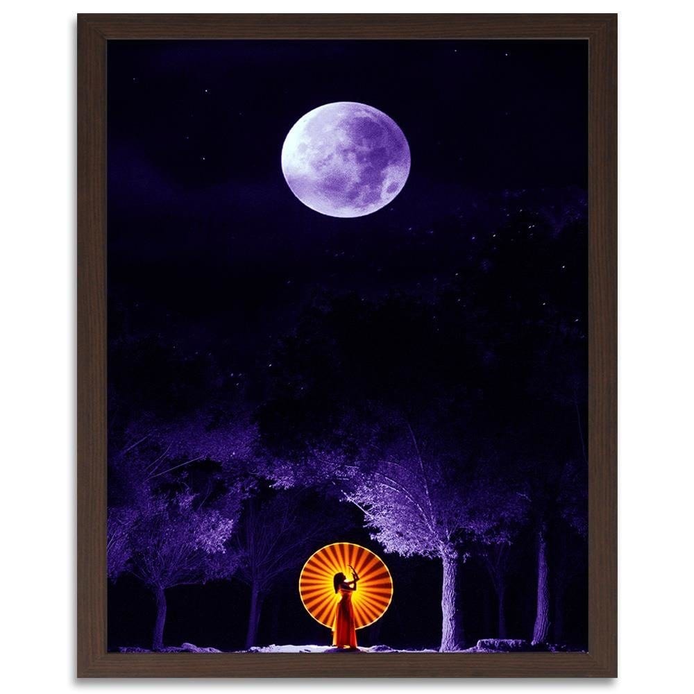 Glezna brūnā rāmī - Giclée Art Print Purple  Home Trends DECO