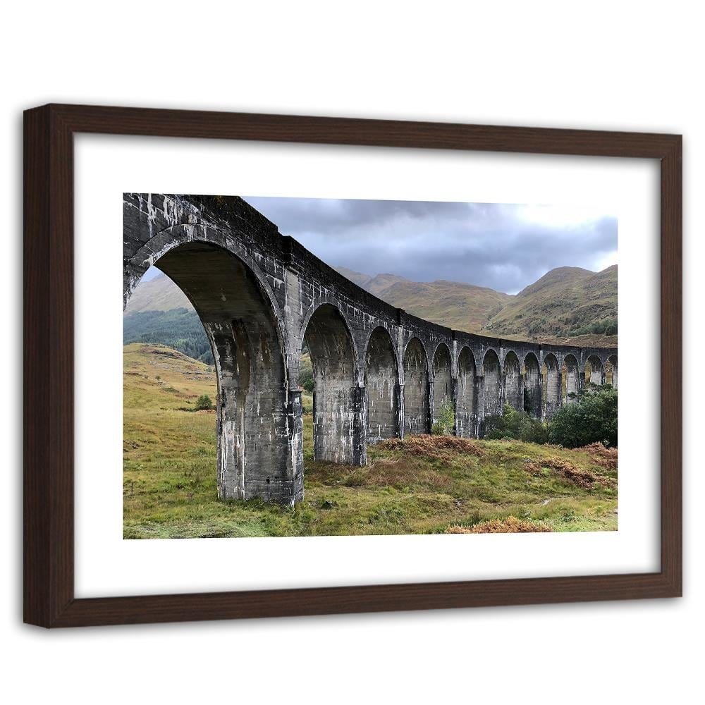 Glezna brūnā rāmī - Glenfinnan Viaduct  Home Trends DECO