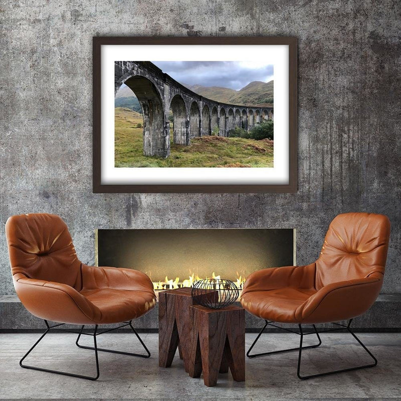 Glezna brūnā rāmī - Glenfinnan Viaduct  Home Trends DECO
