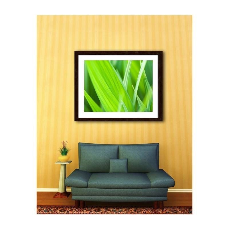 Glezna brūnā rāmī - Grass leaves  Home Trends DECO