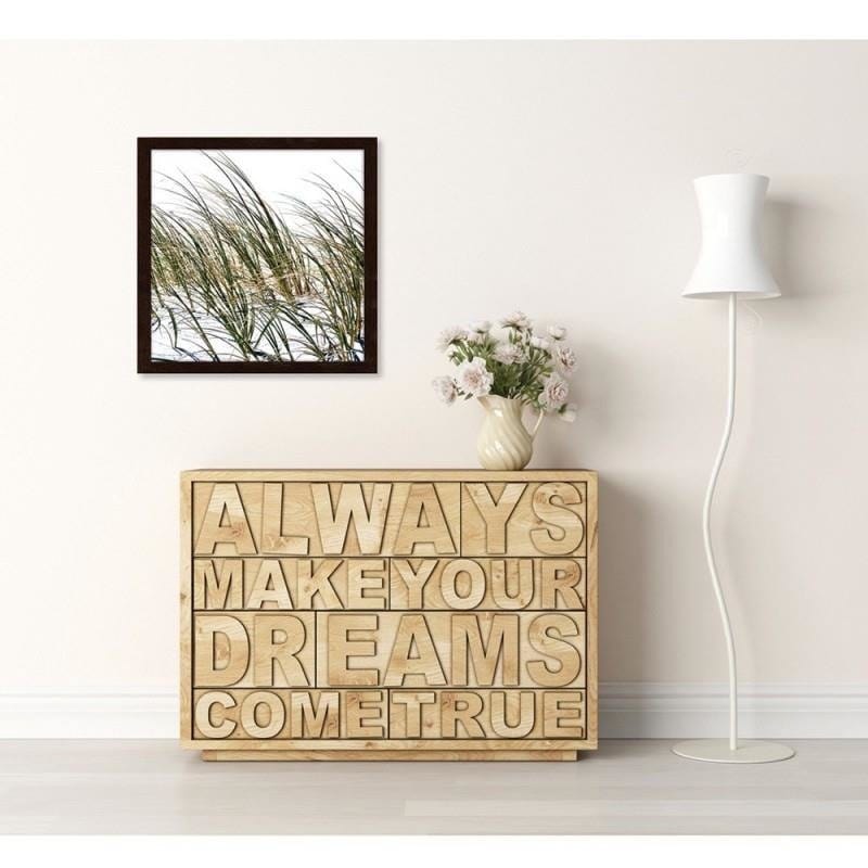 Glezna brūnā rāmī - Grass on the beach  Home Trends DECO