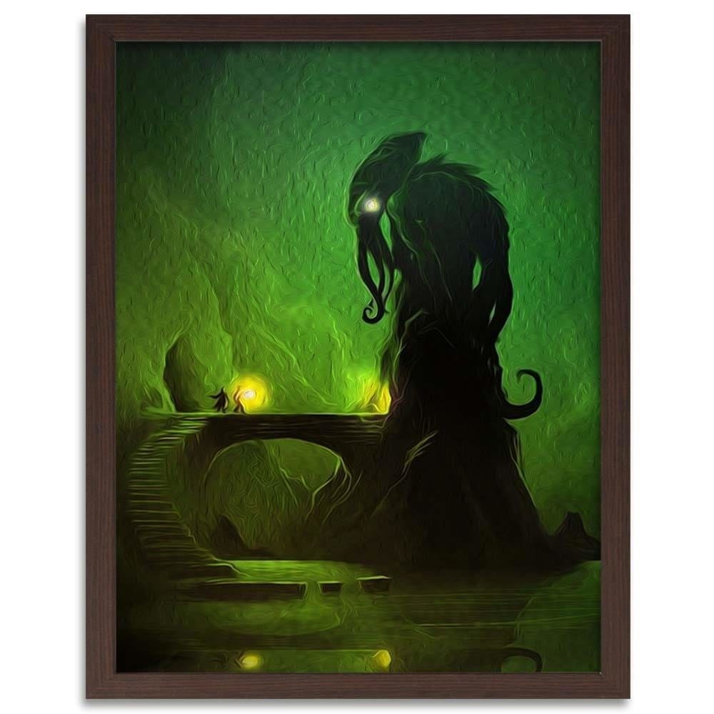 Glezna brūnā rāmī - Green Demon  Home Trends DECO