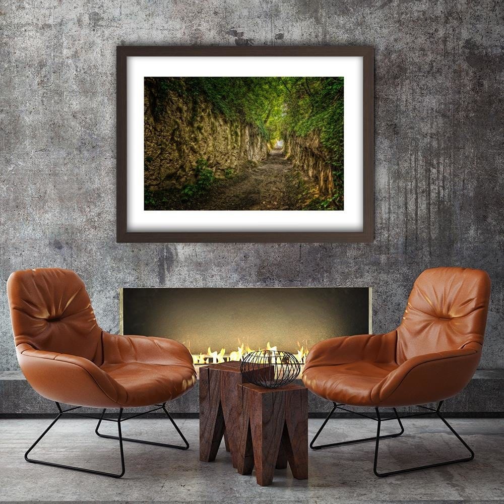 Glezna brūnā rāmī - Green Gorge  Home Trends DECO