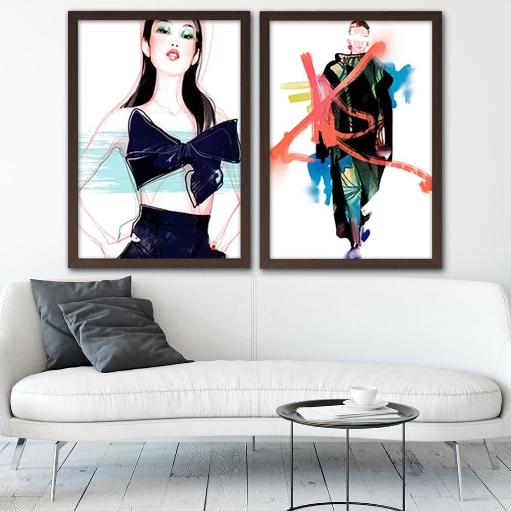 Glezna brūnā rāmī - Grunge Art  Home Trends DECO