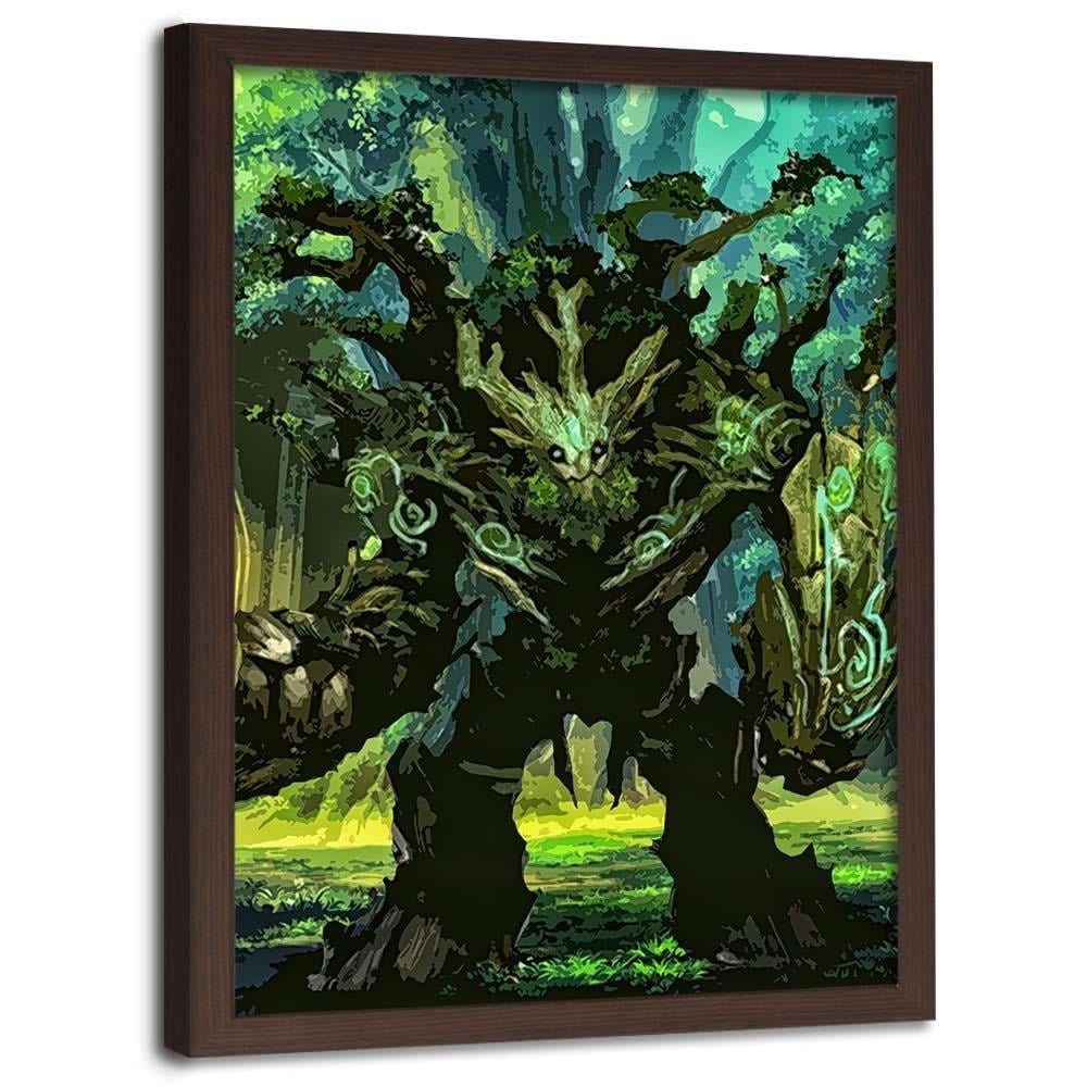 Glezna brūnā rāmī - Guardian Of The Forest  Home Trends DECO