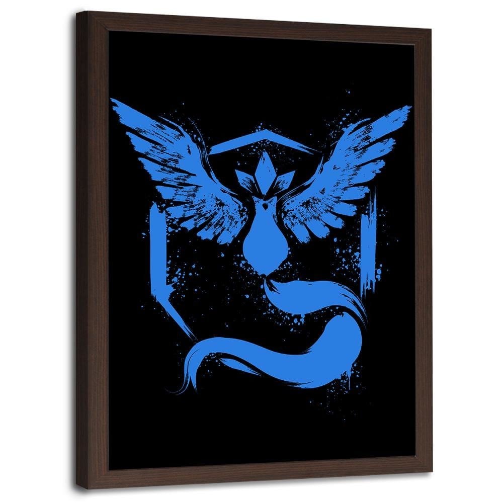 Glezna brūnā rāmī - Illustration Blue  Home Trends DECO