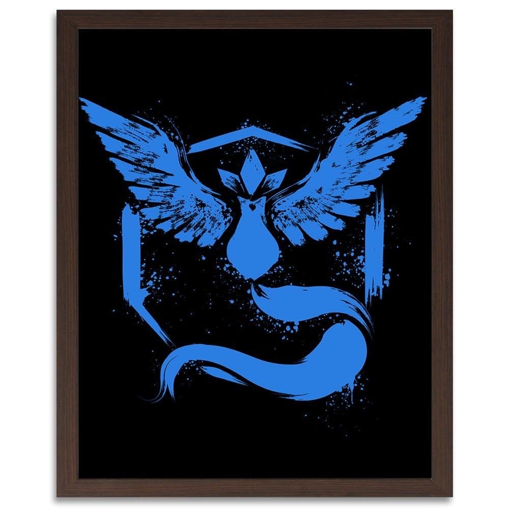 Glezna brūnā rāmī - Illustration Blue  Home Trends DECO