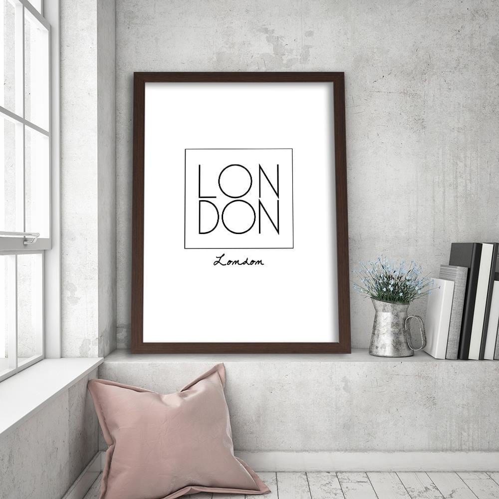 Glezna brūnā rāmī - Inscription London  Home Trends DECO