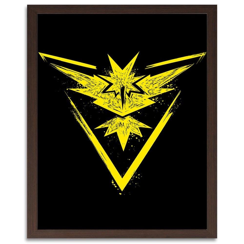 Glezna brūnā rāmī - Instinct Yellow  Home Trends DECO