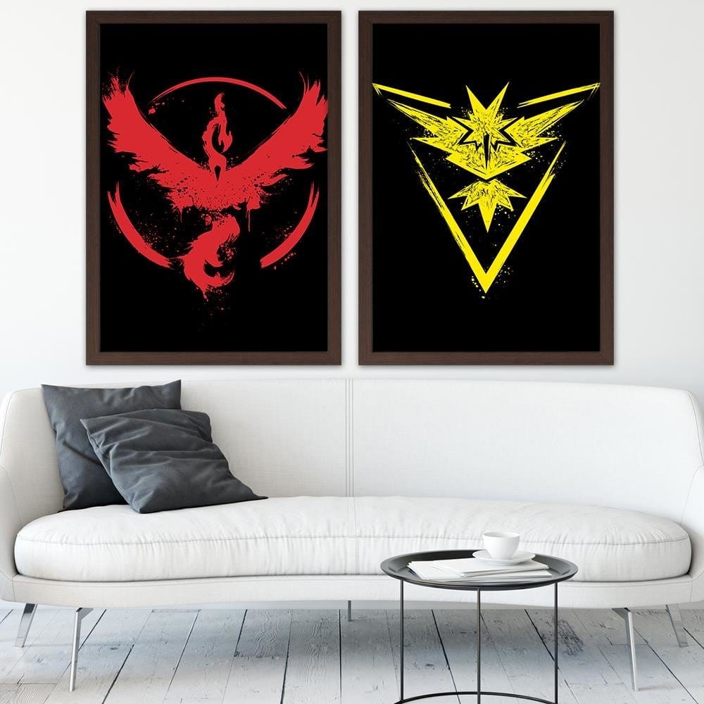 Glezna brūnā rāmī - Instinct Yellow  Home Trends DECO