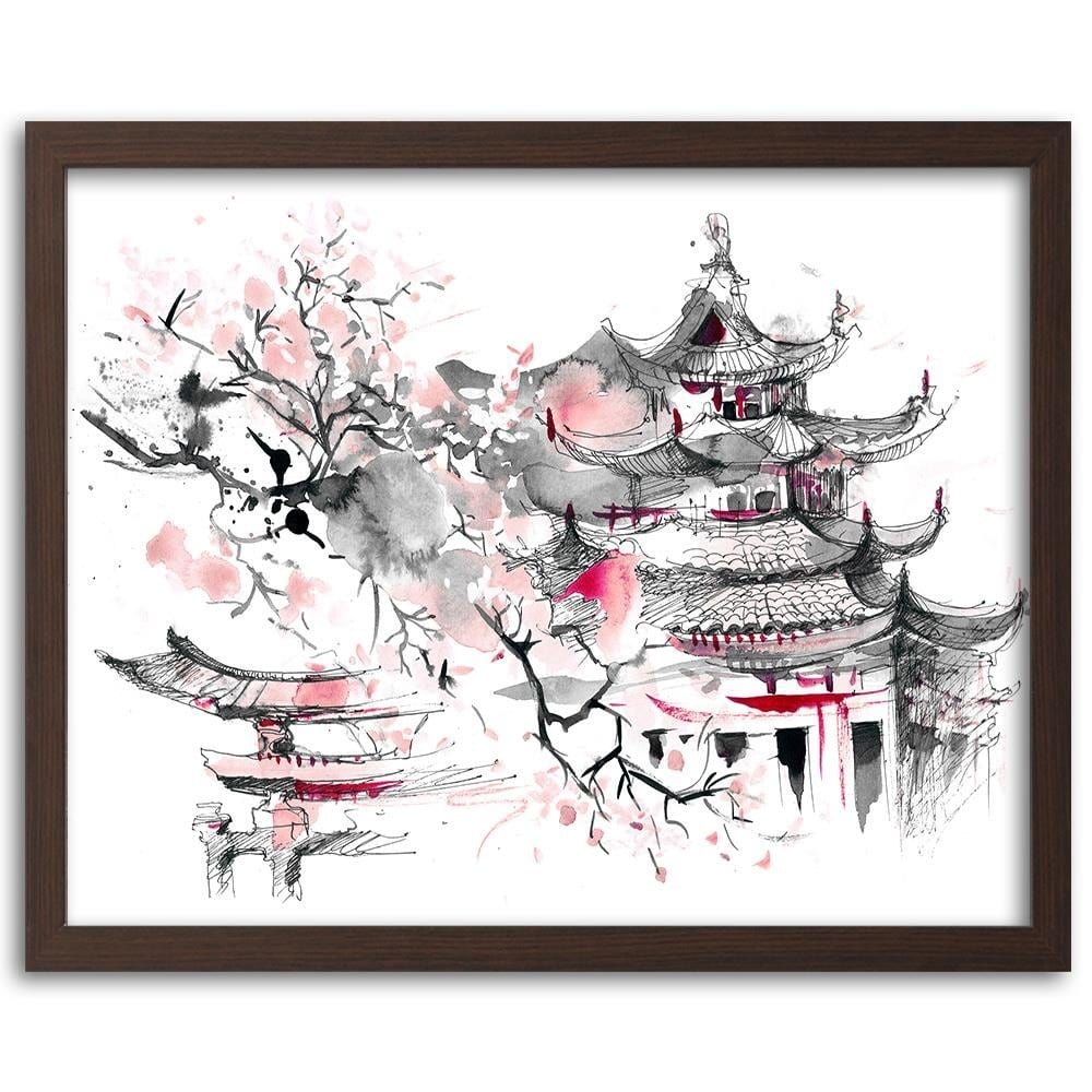 Glezna brūnā rāmī - Japan Art  Home Trends DECO