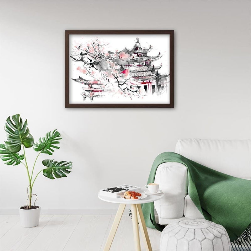 Glezna brūnā rāmī - Japan Art  Home Trends DECO