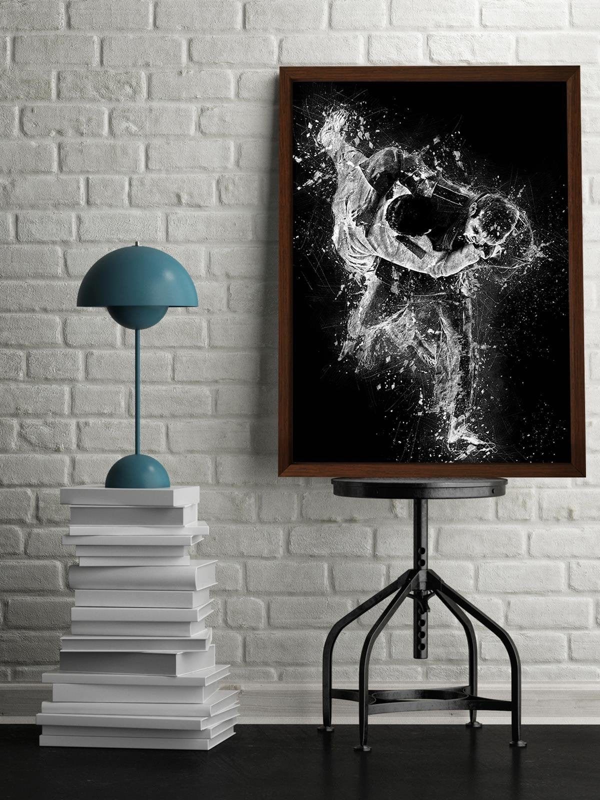 Glezna brūnā rāmī - Judo Fight 2  Home Trends DECO
