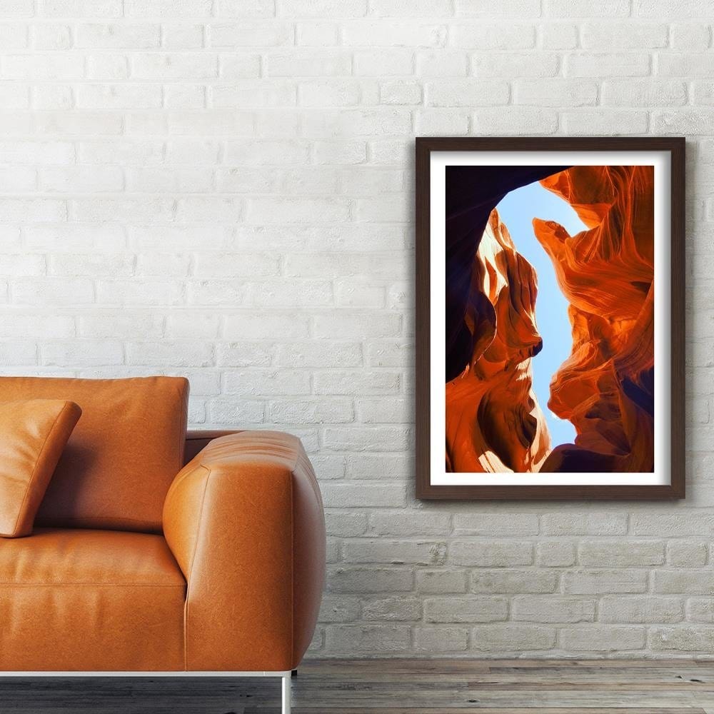 Glezna brūnā rāmī - Landscape With Red Rocks  Home Trends DECO