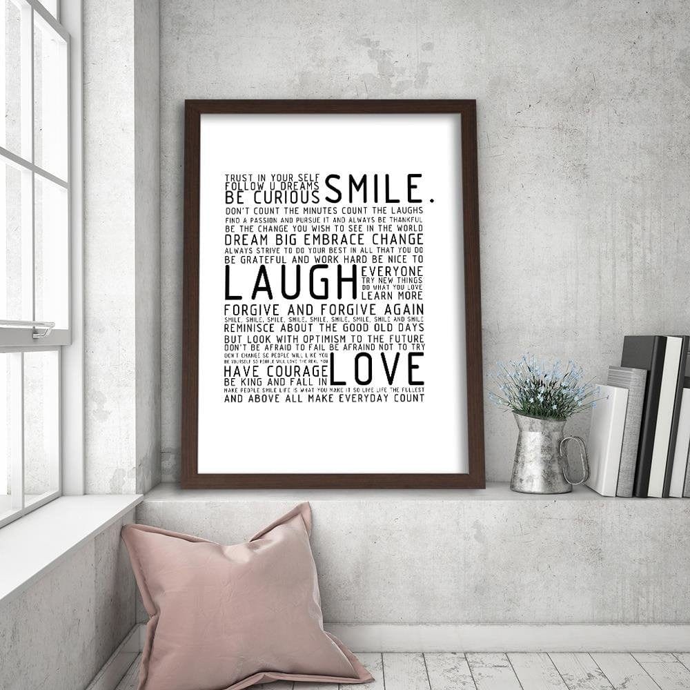 Glezna brūnā rāmī - Laugh  Home Trends DECO
