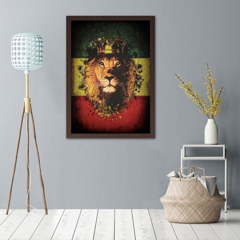 Glezna brūnā rāmī - Lion King  Home Trends DECO