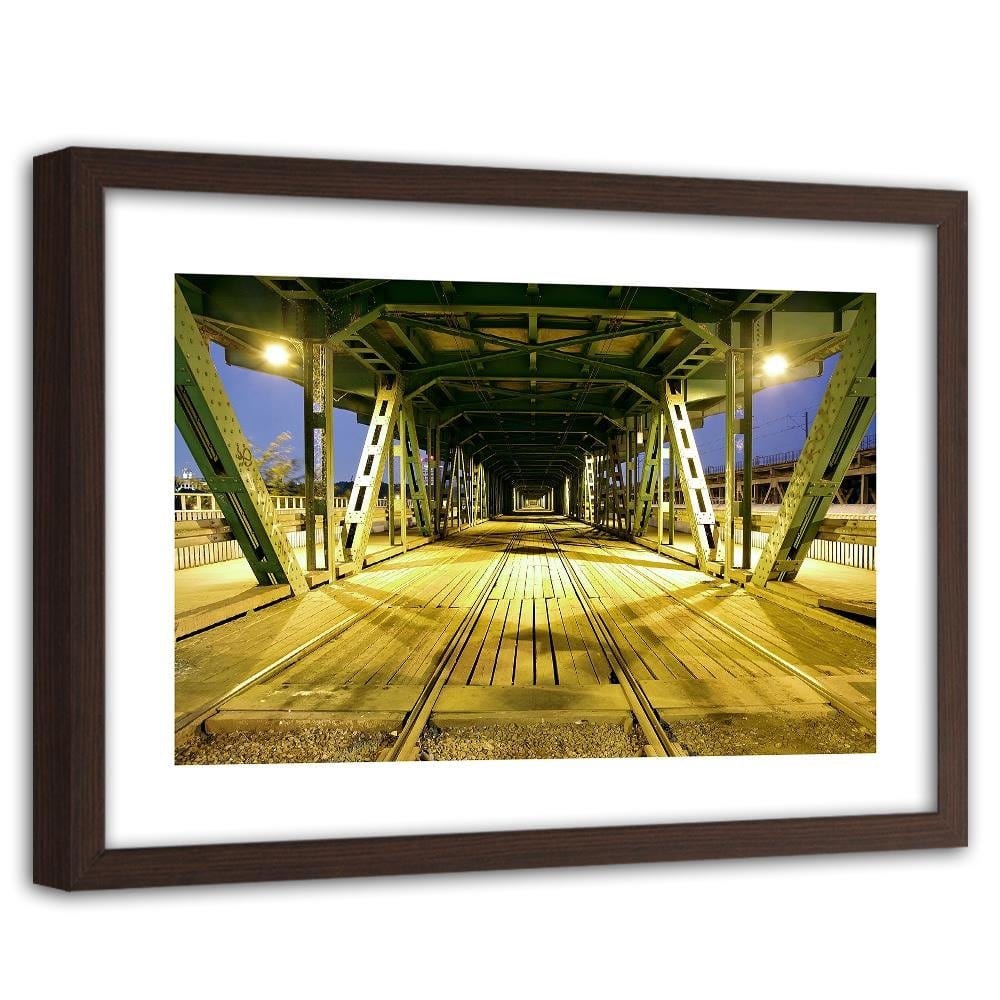 Glezna brūnā rāmī - Long Bridge  Home Trends DECO
