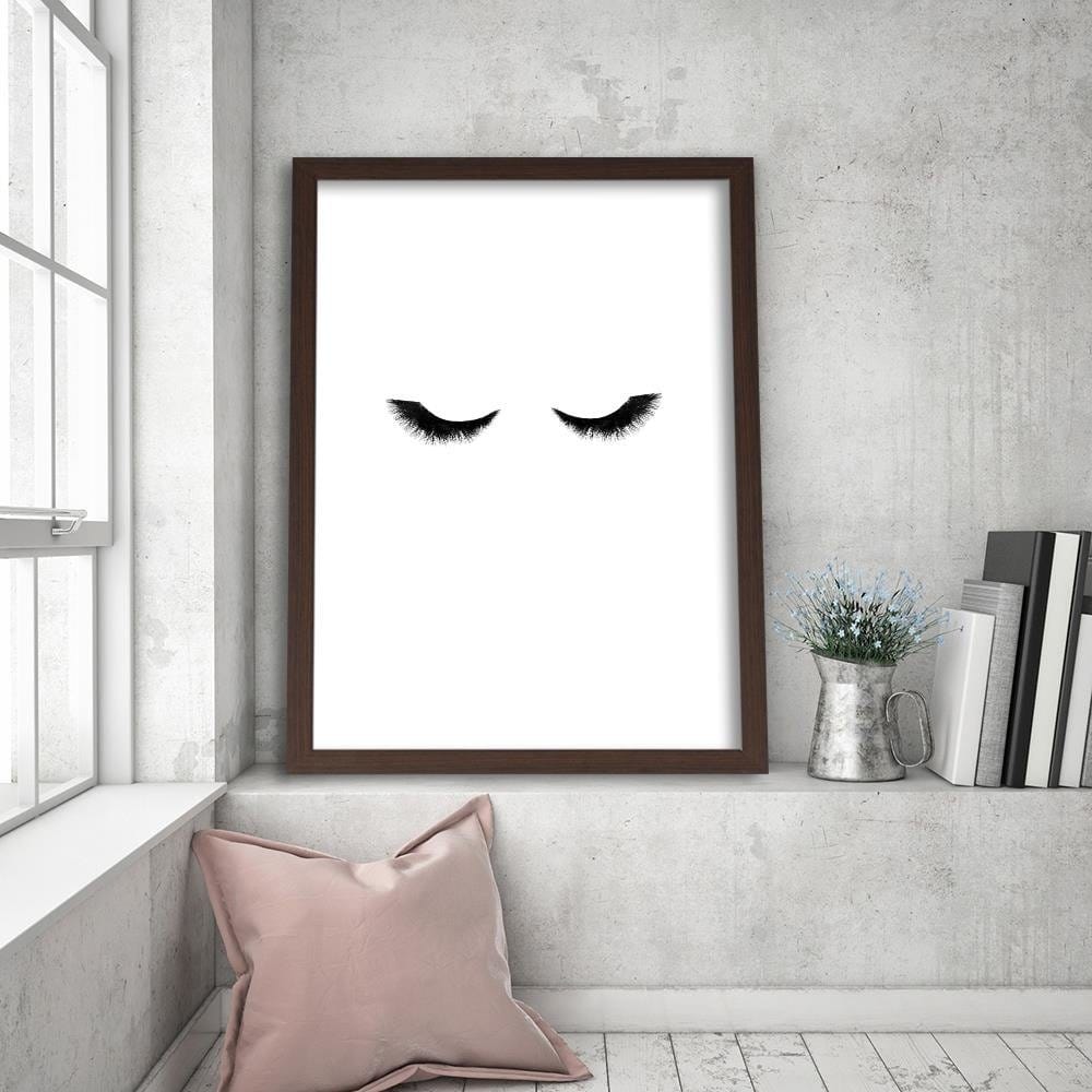Glezna brūnā rāmī - Long Eyelashes  Home Trends DECO