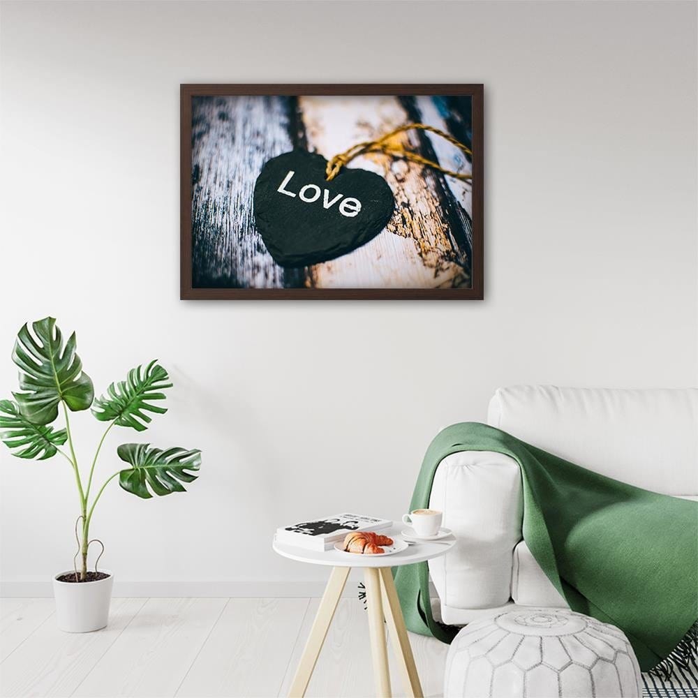Glezna brūnā rāmī - Love Nackle  Home Trends DECO