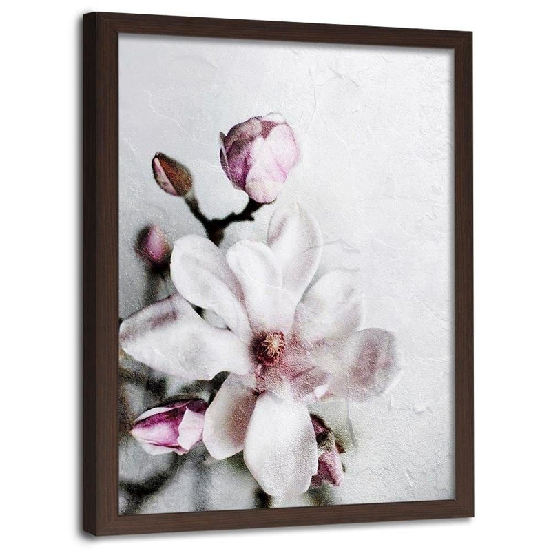 Glezna brūnā rāmī - Magnolia Flower  Home Trends DECO