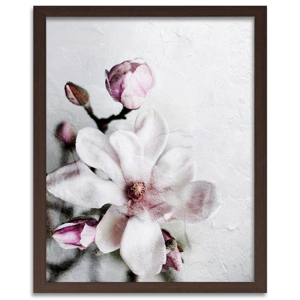Glezna brūnā rāmī - Magnolia Flower  Home Trends DECO