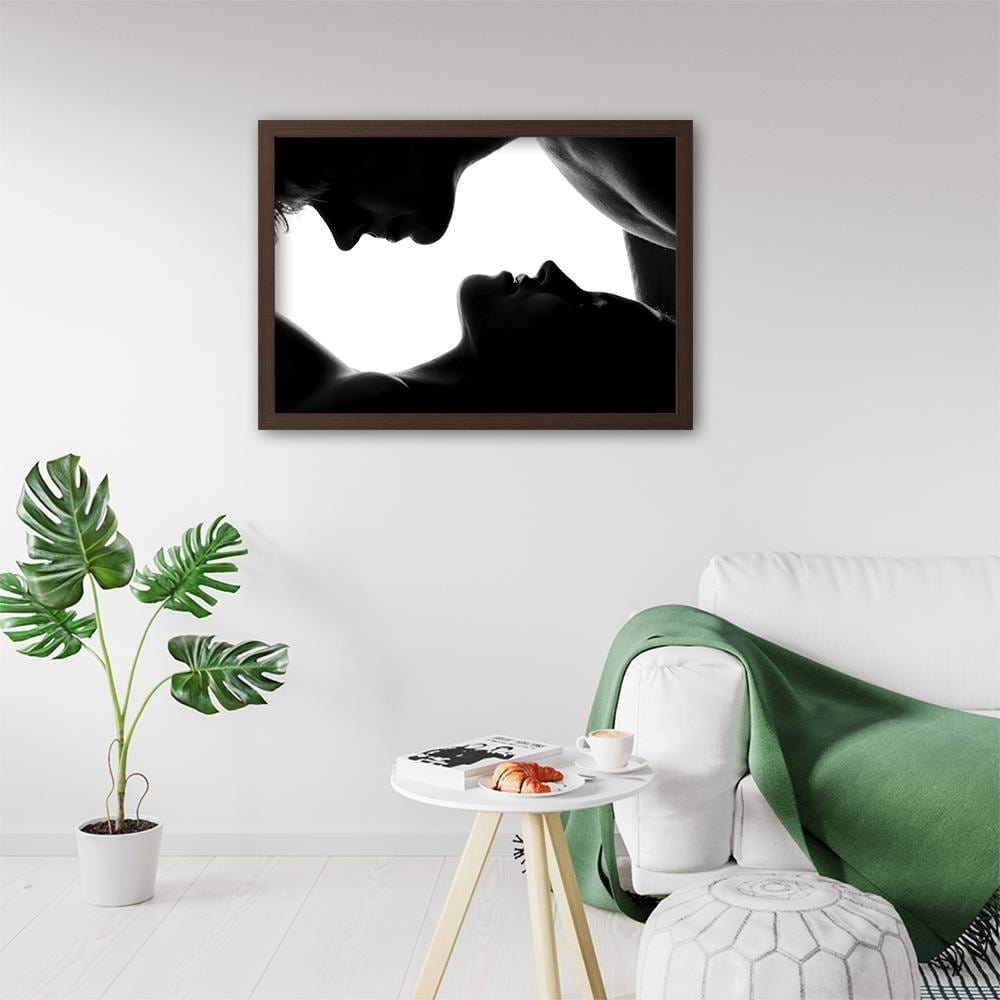Glezna brūnā rāmī - Man And The Woman  Home Trends DECO