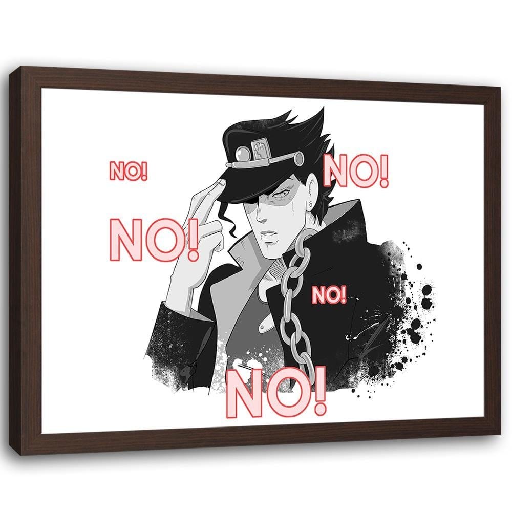 Glezna brūnā rāmī - Manga Boy In A Cap  Home Trends DECO