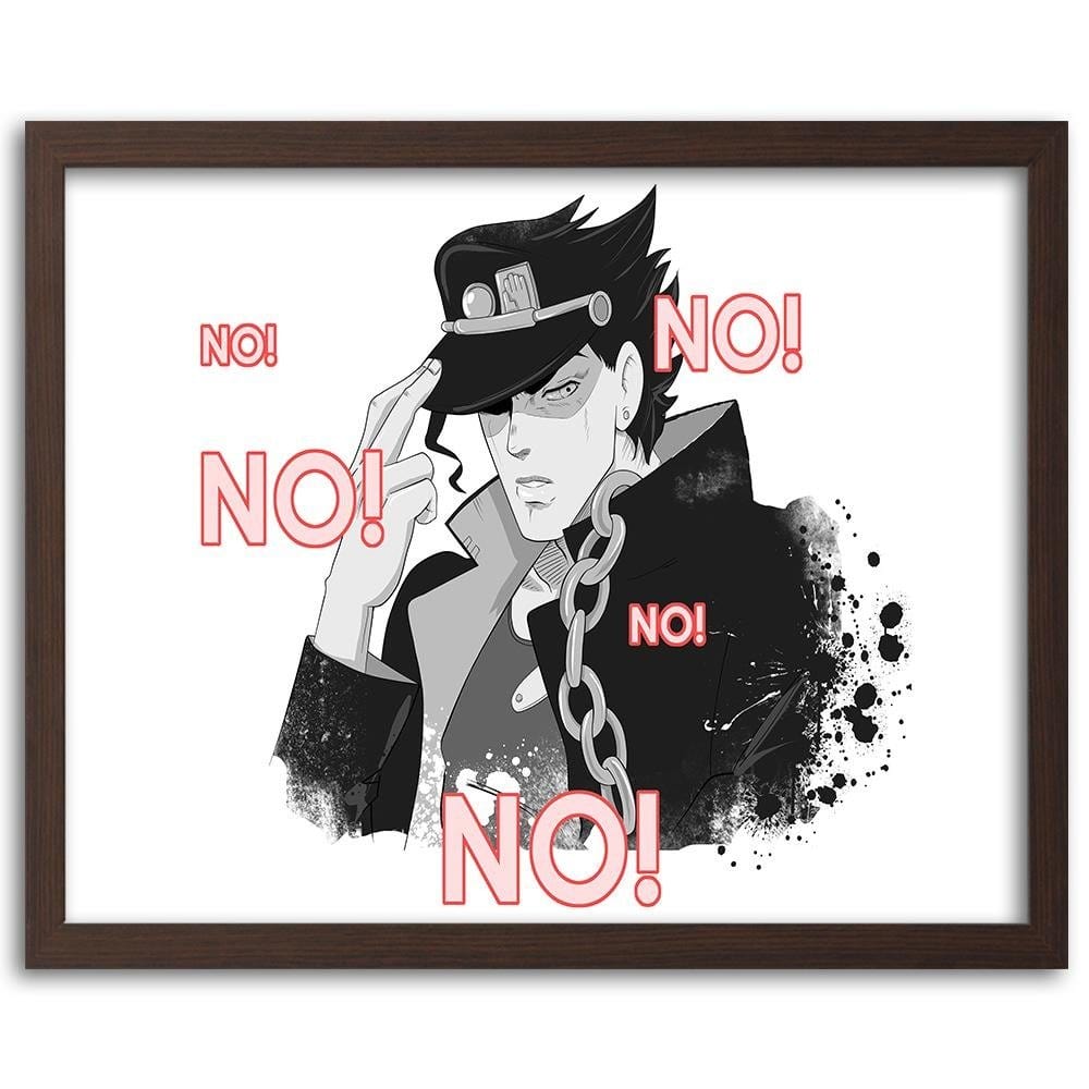 Glezna brūnā rāmī - Manga Boy In A Cap  Home Trends DECO
