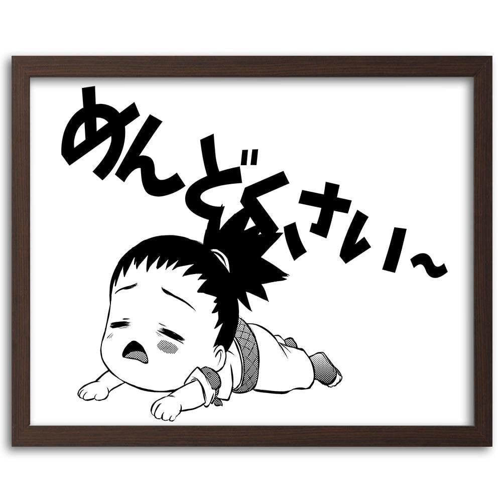 Glezna brūnā rāmī - Manga Crying Girl  Home Trends DECO