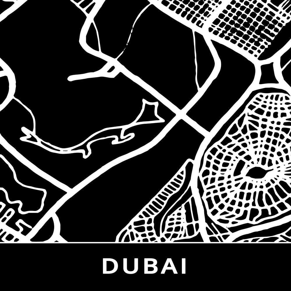 Glezna brūnā rāmī - Map Of Dubai City Plan  Home Trends DECO