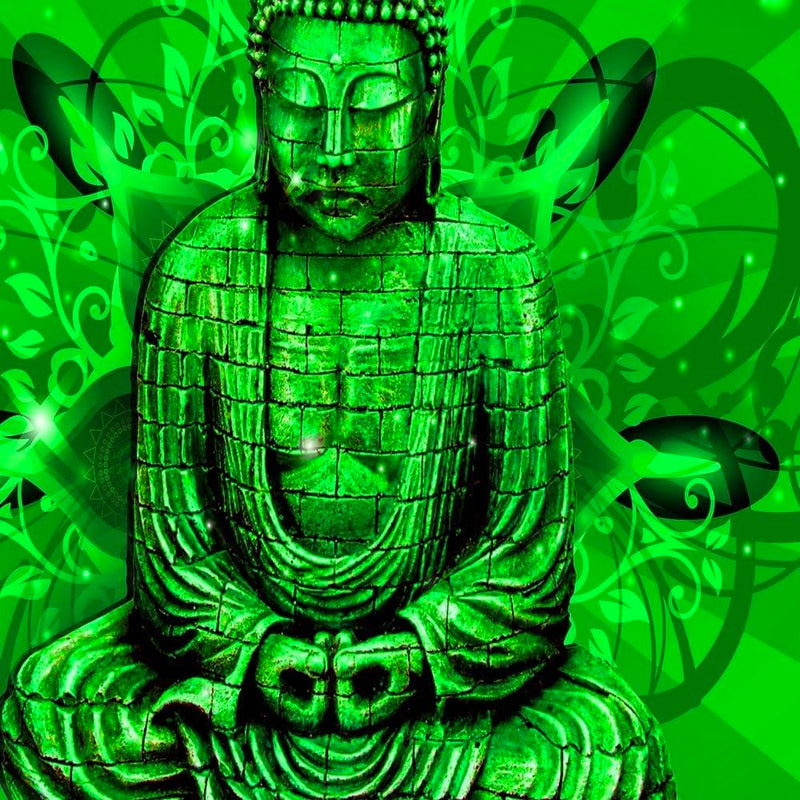 Glezna brūnā rāmī - Meditator Buddha  Home Trends DECO