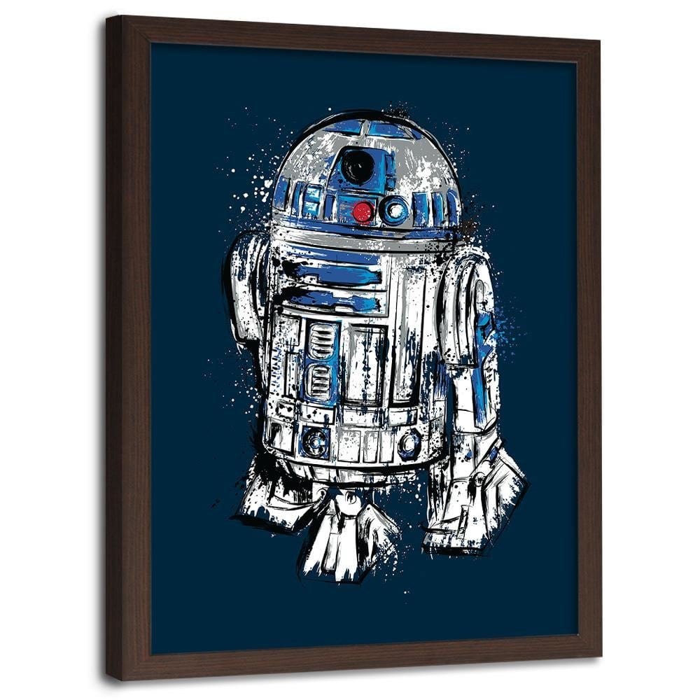 Glezna brūnā rāmī - More Than A Droid Blue  Home Trends DECO