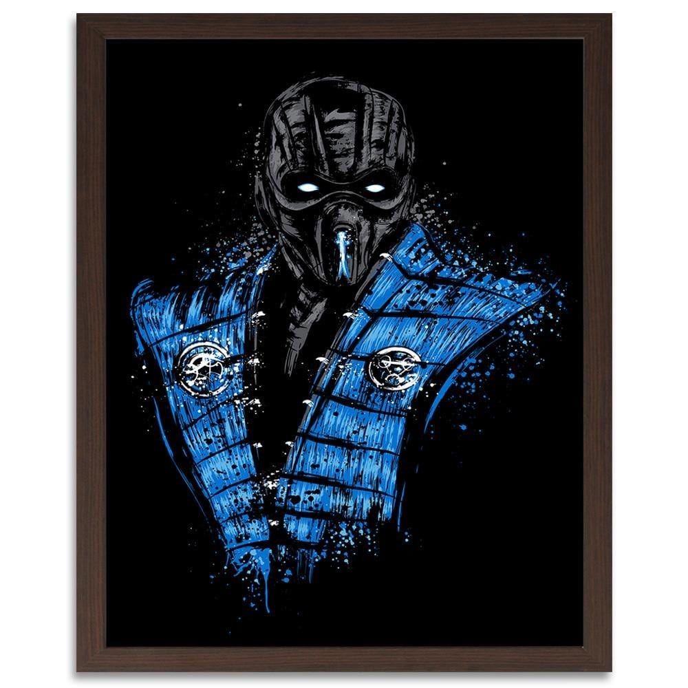 Glezna brūnā rāmī - Mortal Ice Blue  Home Trends DECO