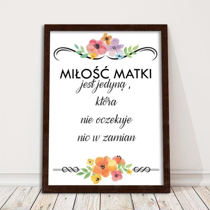 Glezna brūnā rāmī - Mother's love is the only one  Home Trends DECO