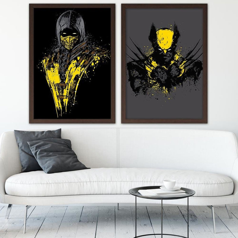 Glezna brūnā rāmī - Mutant Rage Yellow  Home Trends DECO