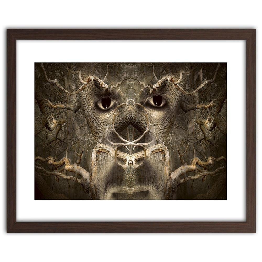 Glezna brūnā rāmī - Mysterious Eyes Fantasy  Home Trends DECO
