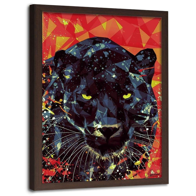 Glezna brūnā rāmī - Painted Panther  Home Trends DECO