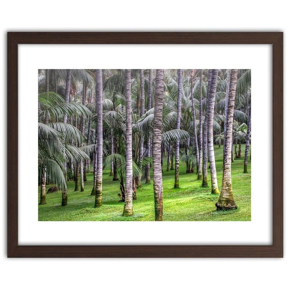 Glezna brūnā rāmī - Palm Forest  Home Trends DECO