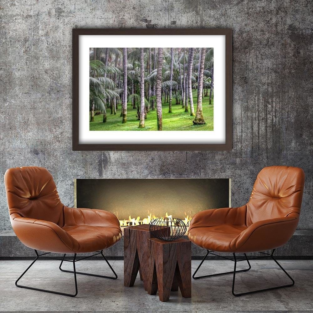 Glezna brūnā rāmī - Palm Forest  Home Trends DECO