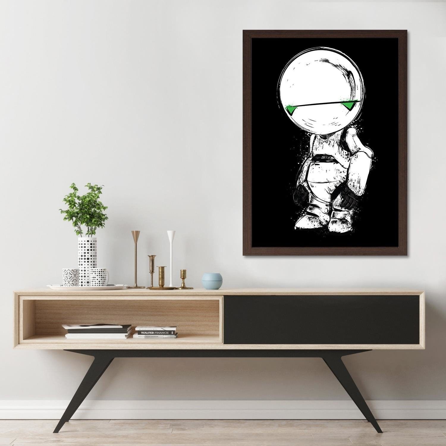 Glezna brūnā rāmī - Pessimist Android  Home Trends DECO