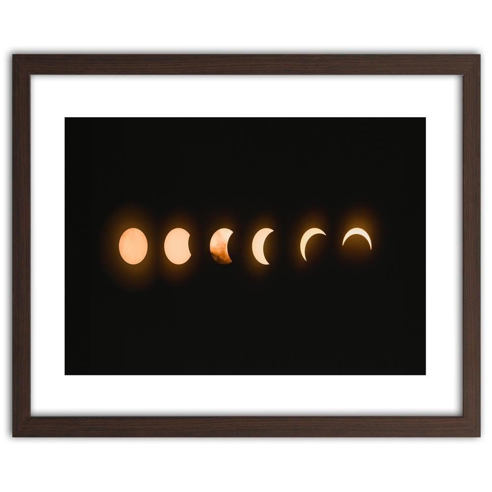 Glezna brūnā rāmī - Phases Of The Moon Eclipse  Home Trends DECO