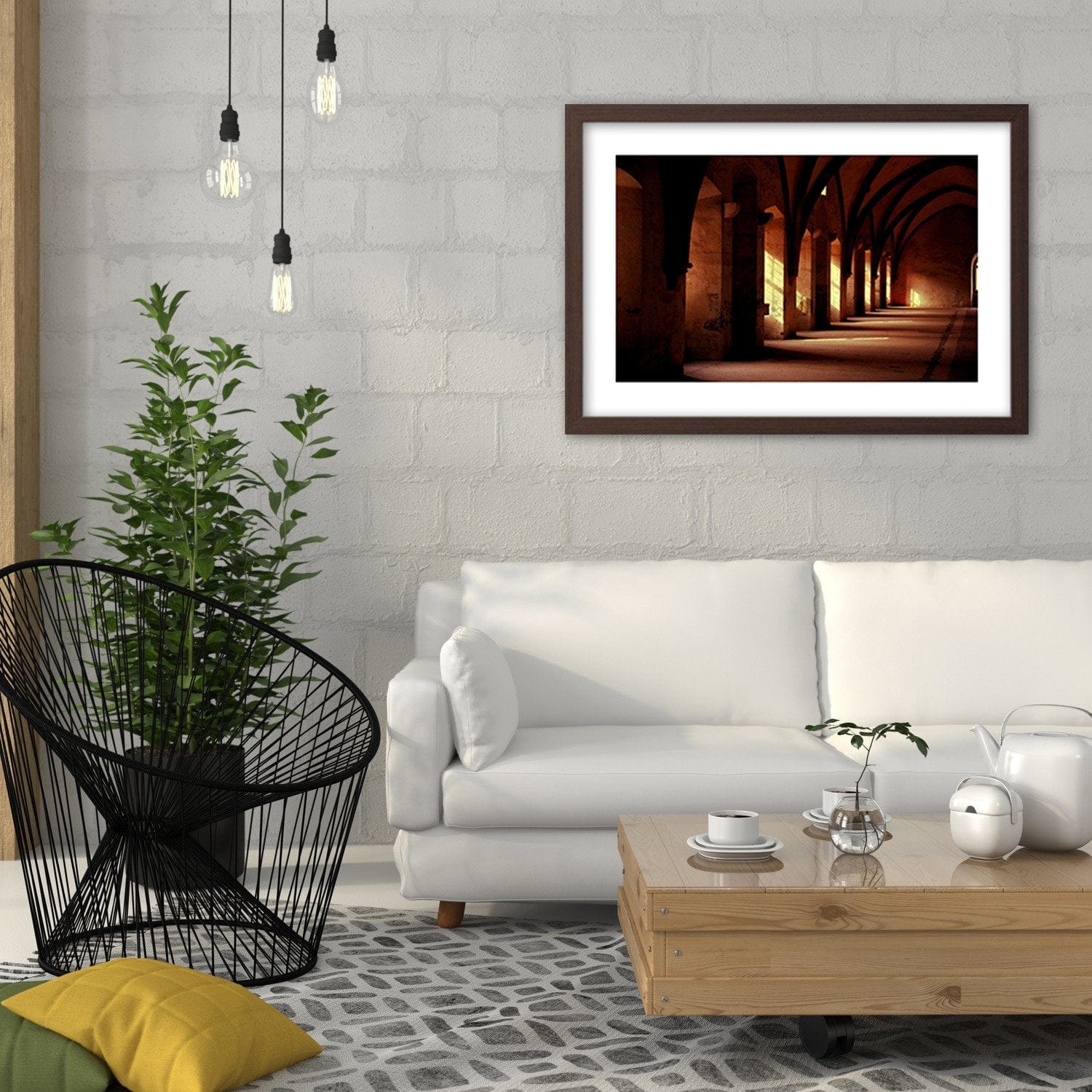 Glezna brūnā rāmī - Pillars Of The Cathedral  Home Trends DECO