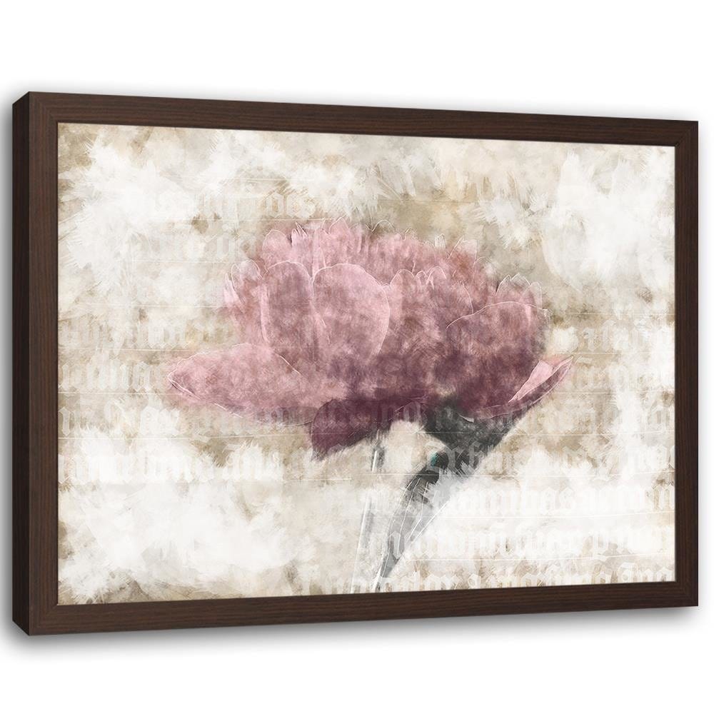 Glezna brūnā rāmī - Pink Abstraction  Home Trends DECO