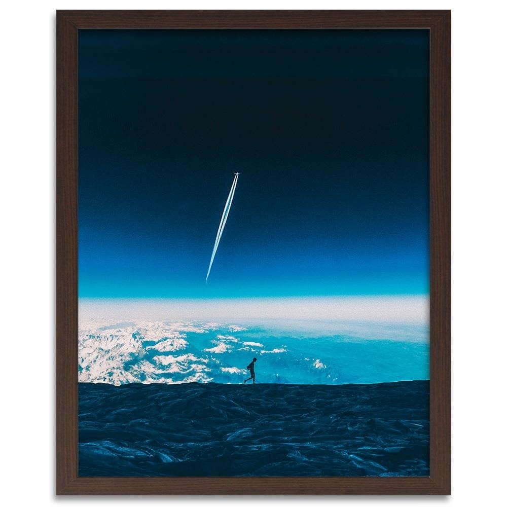 Glezna brūnā rāmī - Plane Above The Clouds  Home Trends DECO