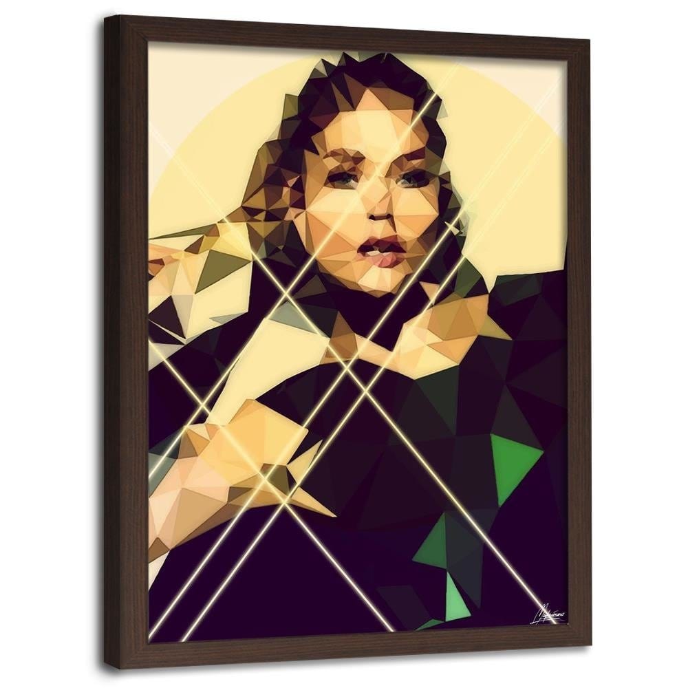 Glezna brūnā rāmī - Portrait Of A Woman  Home Trends DECO