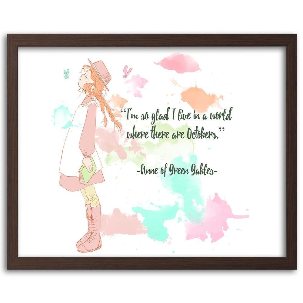 Glezna brūnā rāmī - Quote Anne Of Green Gables 2  Home Trends DECO