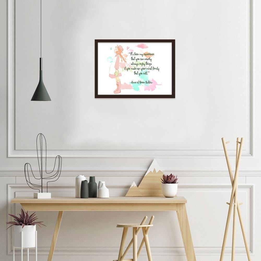 Glezna brūnā rāmī - Quote Anne Of Green Gables  Home Trends DECO