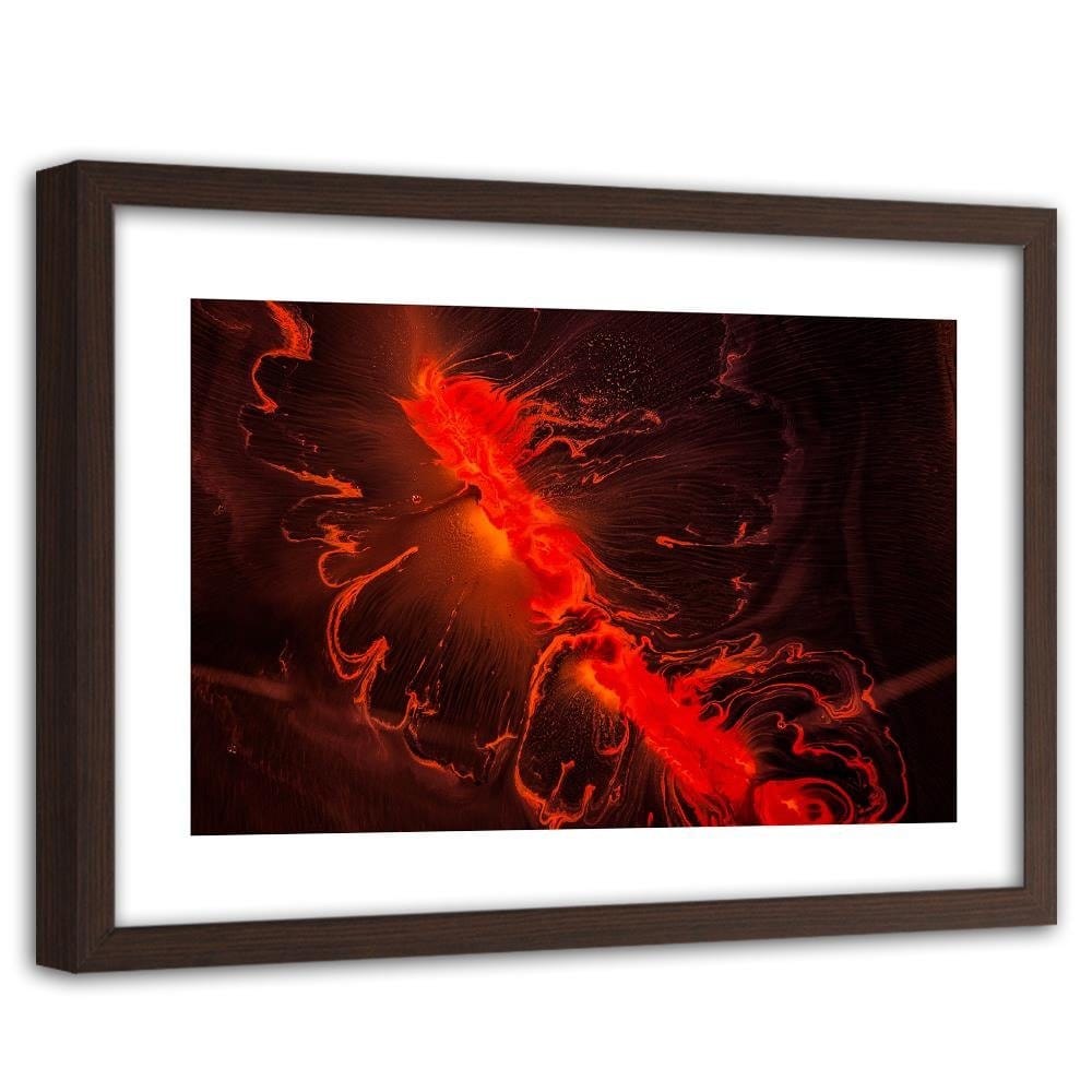 Glezna brūnā rāmī - Red Abstract  Home Trends DECO